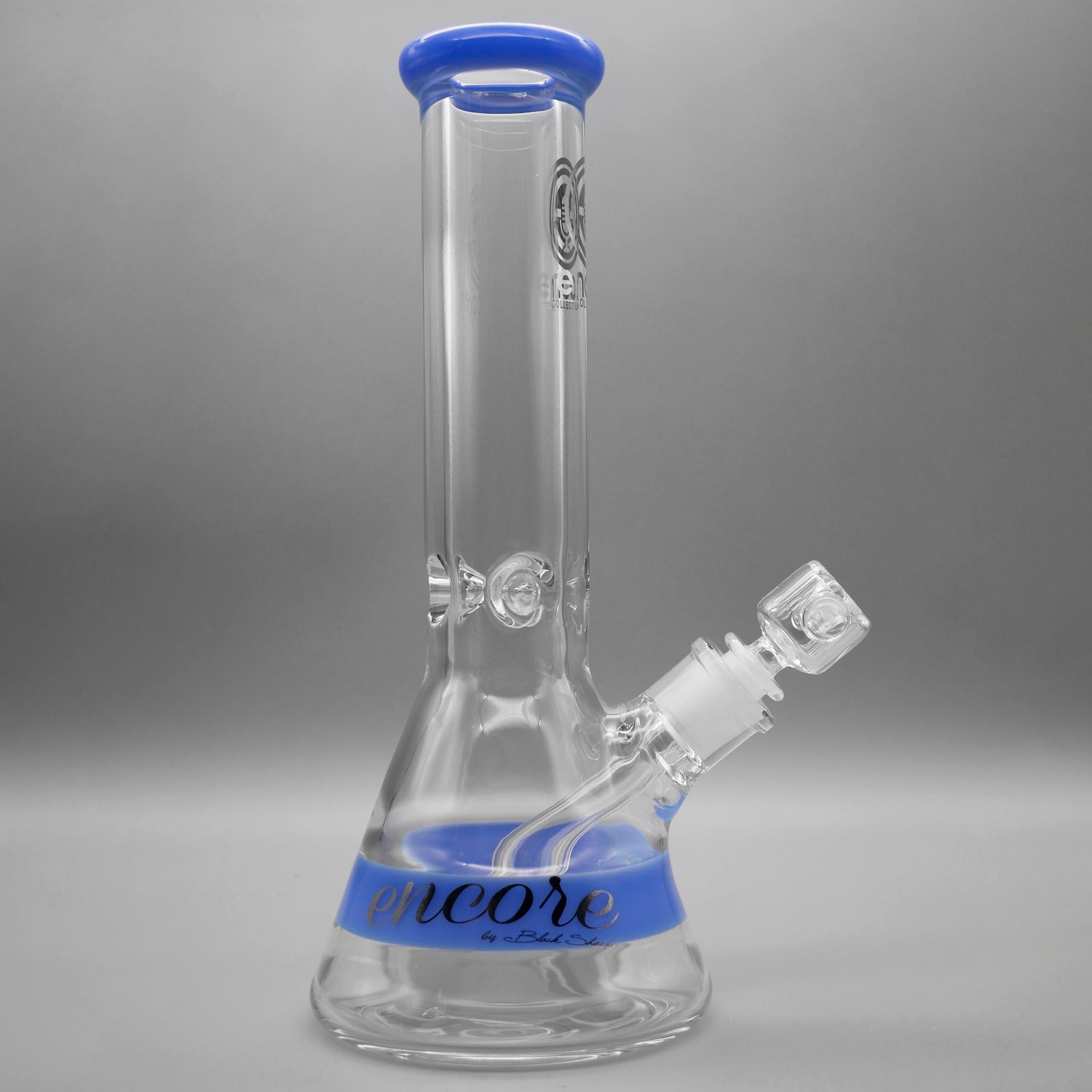 Jade Blue — 12" 50x9mm Color Band Beaker (view 2)