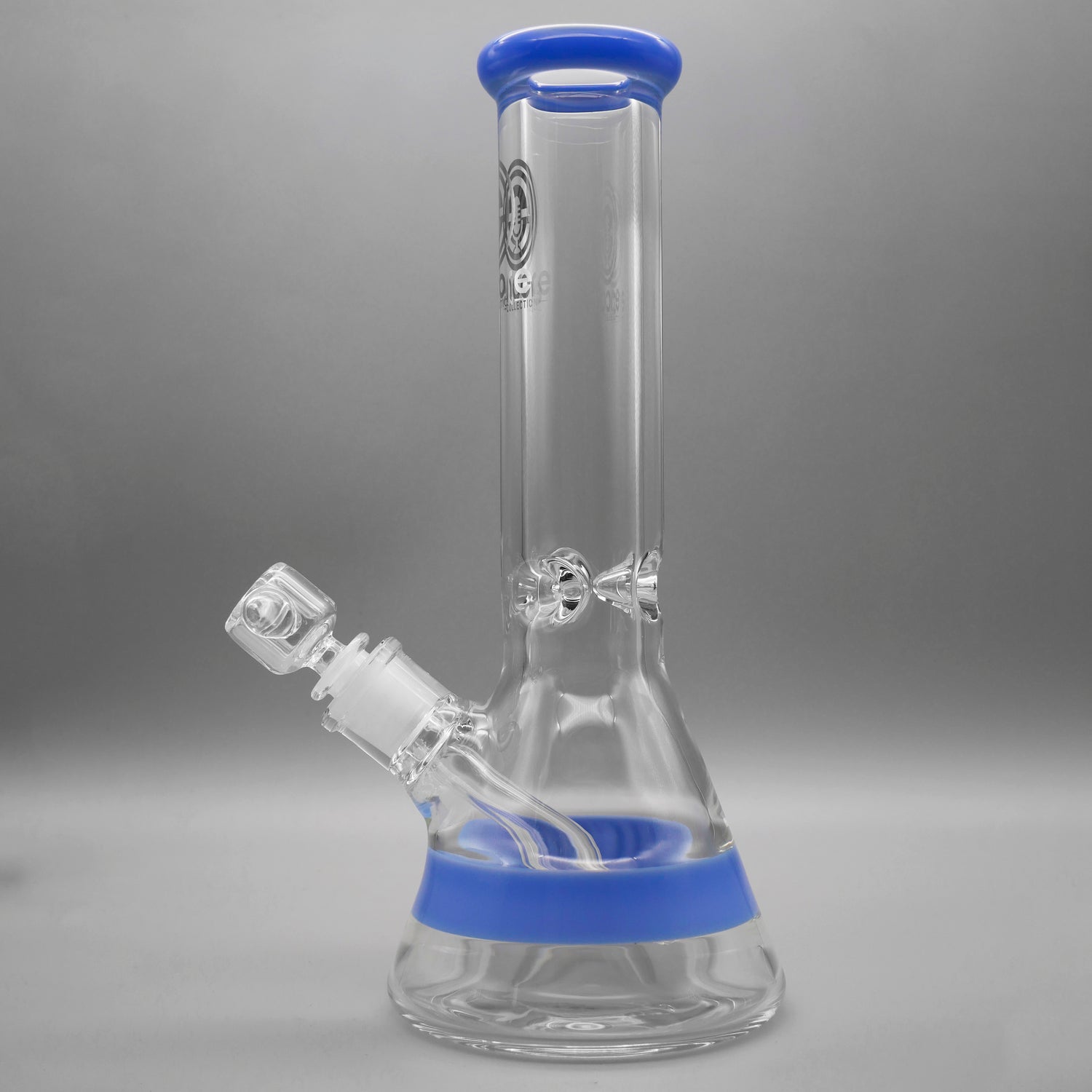 Jade Blue — 12" 50x9mm Color Band Beaker (view 4)