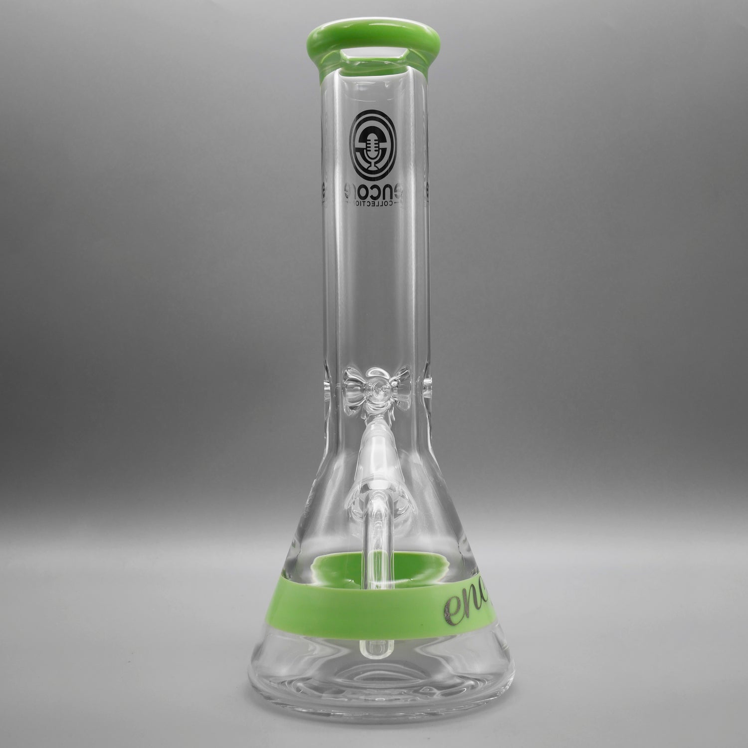 Milky Green — 12" 50x9mm Color Band Beaker (view 4)