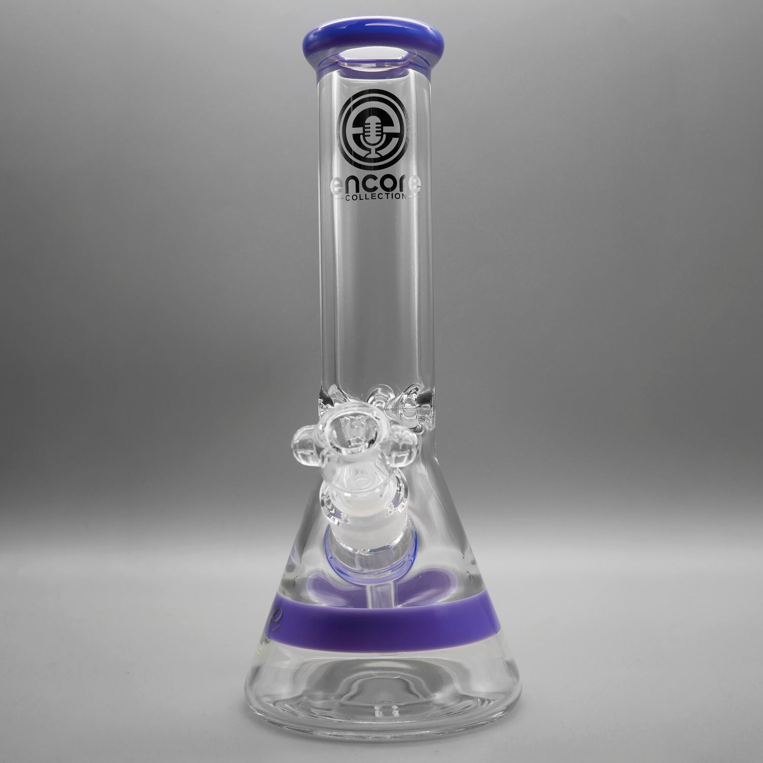 Milky Purple — 12" 50x9mm Color Band Beaker (view 1)
