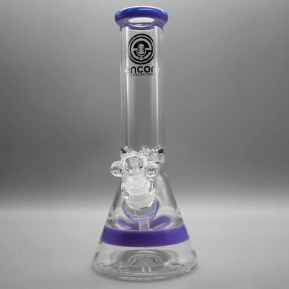 12" Encore Collection 50x9mm Color Band Beaker Bong Assorted Colors