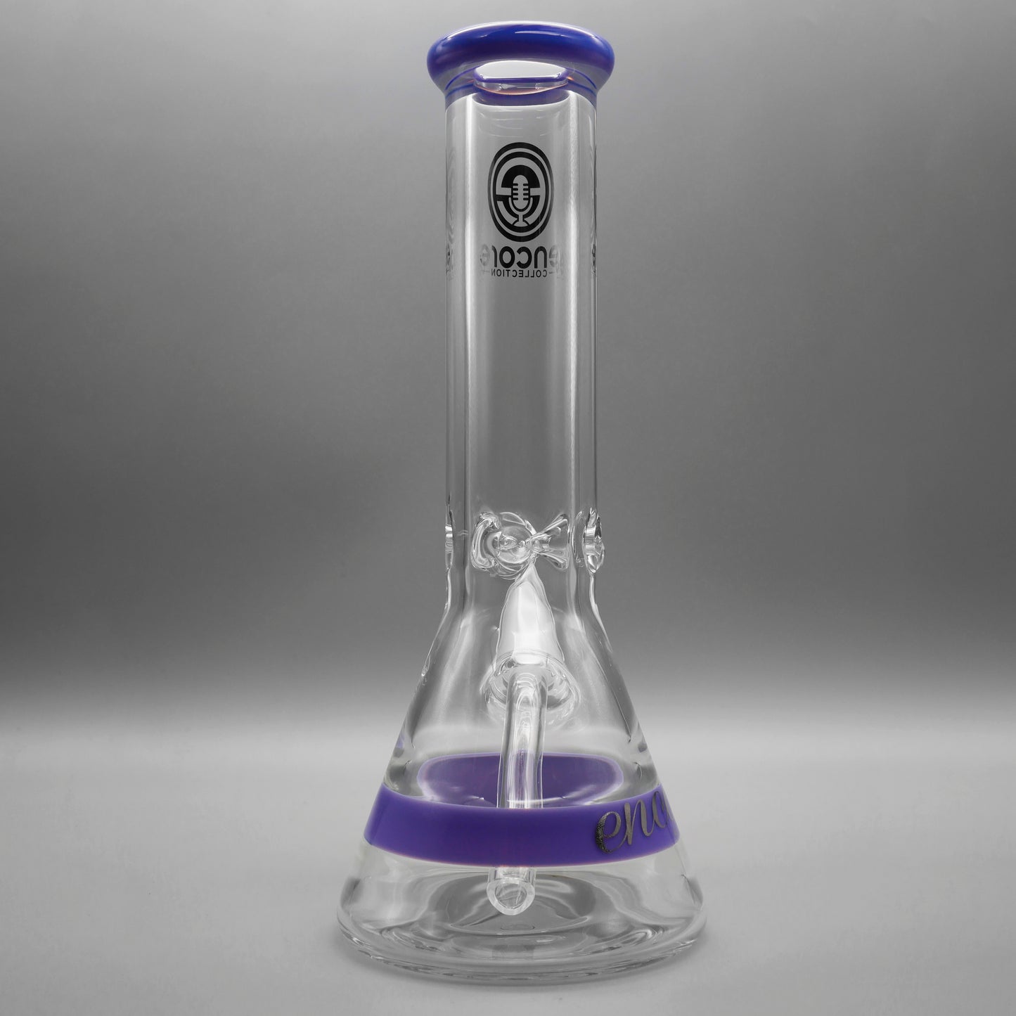 12" Encore Collection 50x9mm Color Band Beaker Bong Assorted Colors