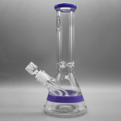 12" Encore Collection 50x9mm Color Band Beaker Bong Assorted Colors