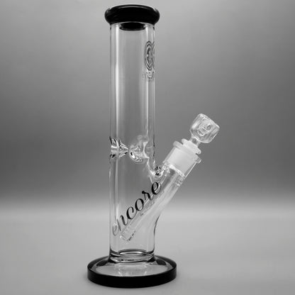 12" Encore Collection Straight Tube Bong w/ Assorted Color Accents