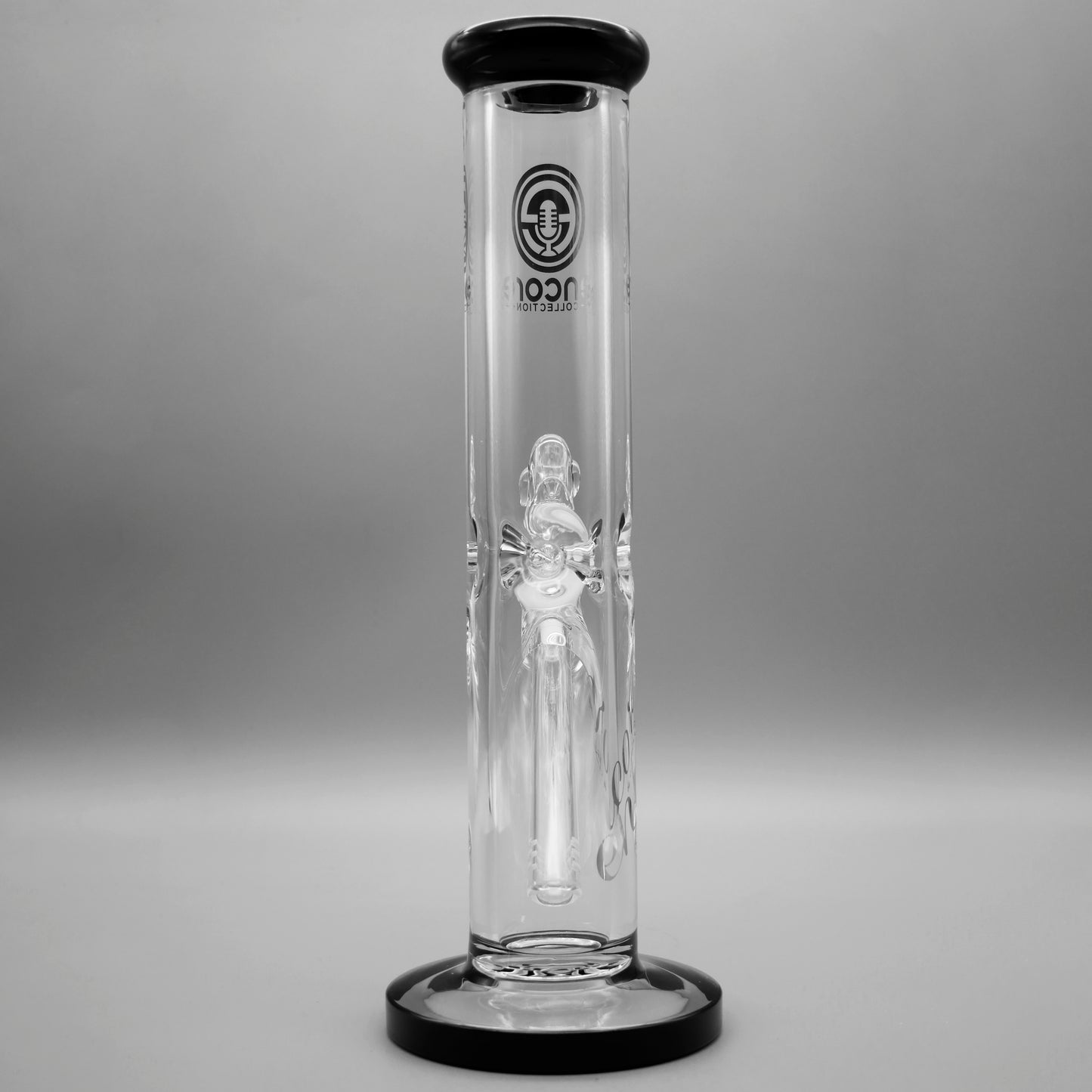12" Encore Collection Straight Tube Bong w/ Assorted Color Accents