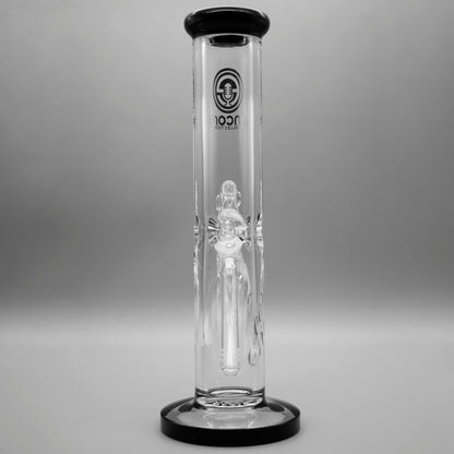 12" Encore Collection Straight Tube Bong w/ Assorted Color Accents