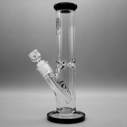 12" Encore Collection Straight Tube Bong w/ Assorted Color Accents