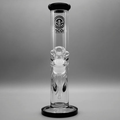12" Encore Collection Straight Tube Bong w/ Assorted Color Accents
