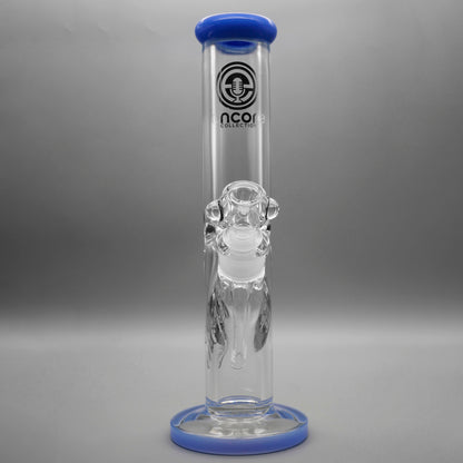 12" Encore Collection Straight Tube Bong w/ Assorted Color Accents