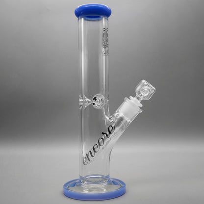 12" Encore Collection Straight Tube Bong w/ Assorted Color Accents