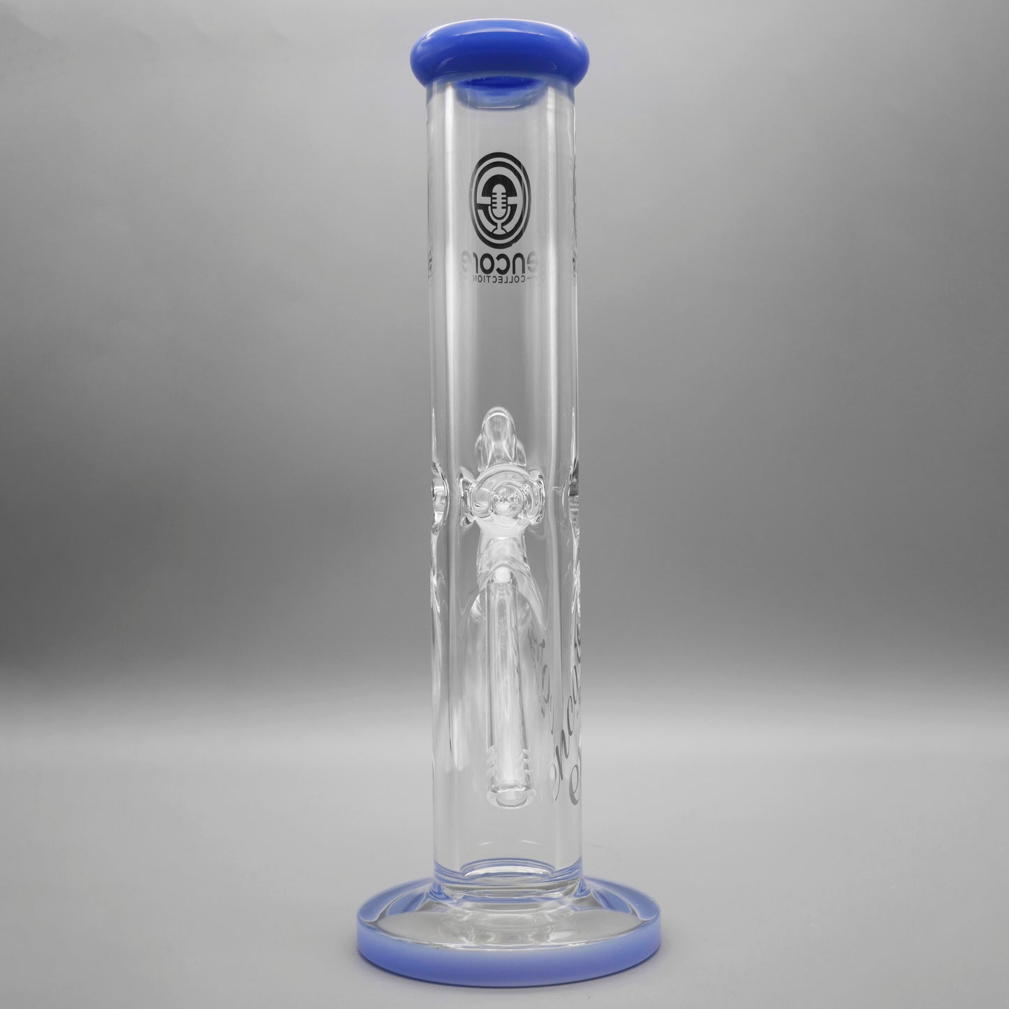 12" Encore Collection Straight Tube Bong w/ Assorted Color Accents