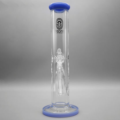 12" Encore Collection Straight Tube Bong w/ Assorted Color Accents