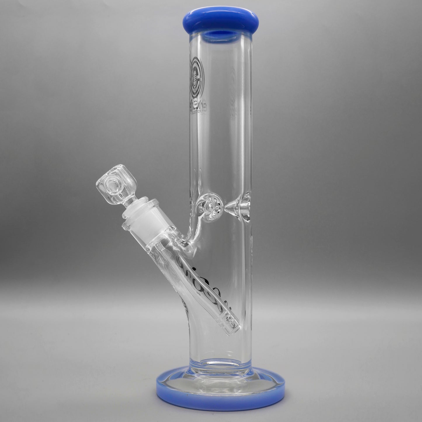 12" Encore Collection Straight Tube Bong w/ Assorted Color Accents