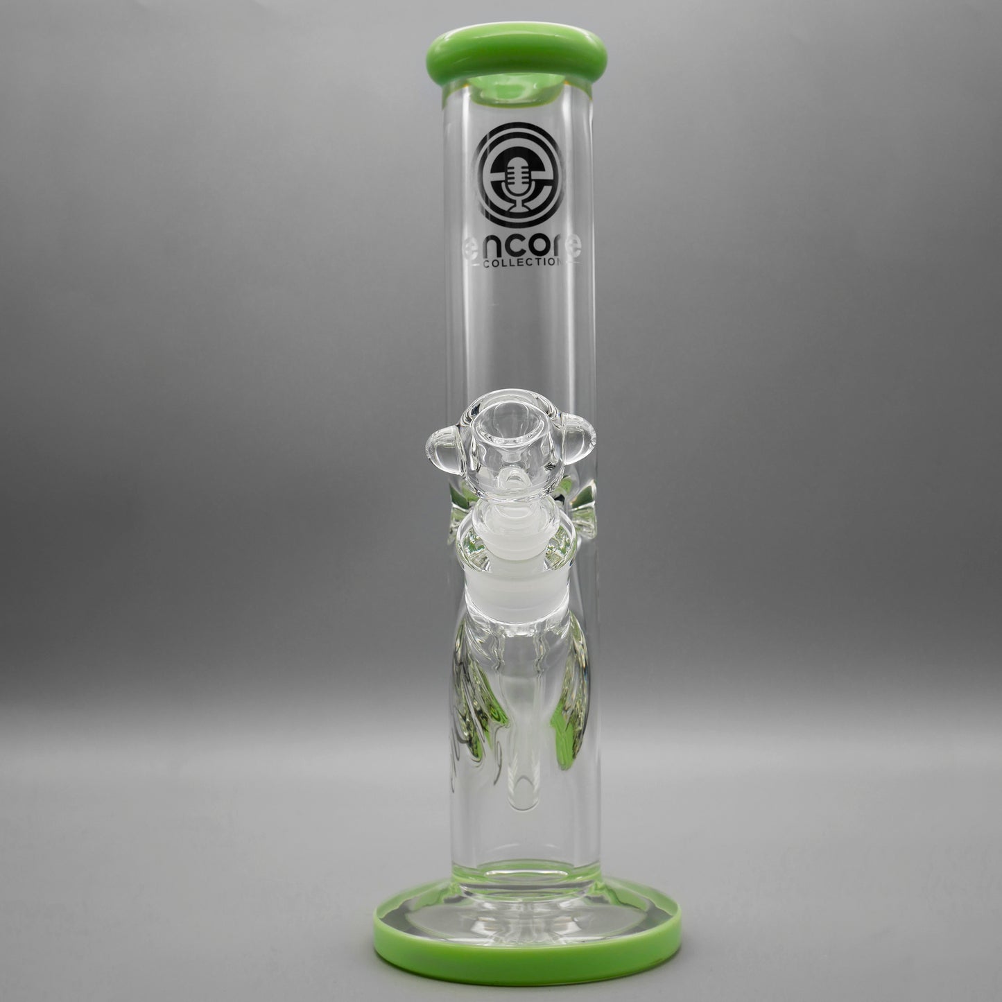 12" Encore Collection Straight Tube Bong w/ Assorted Color Accents