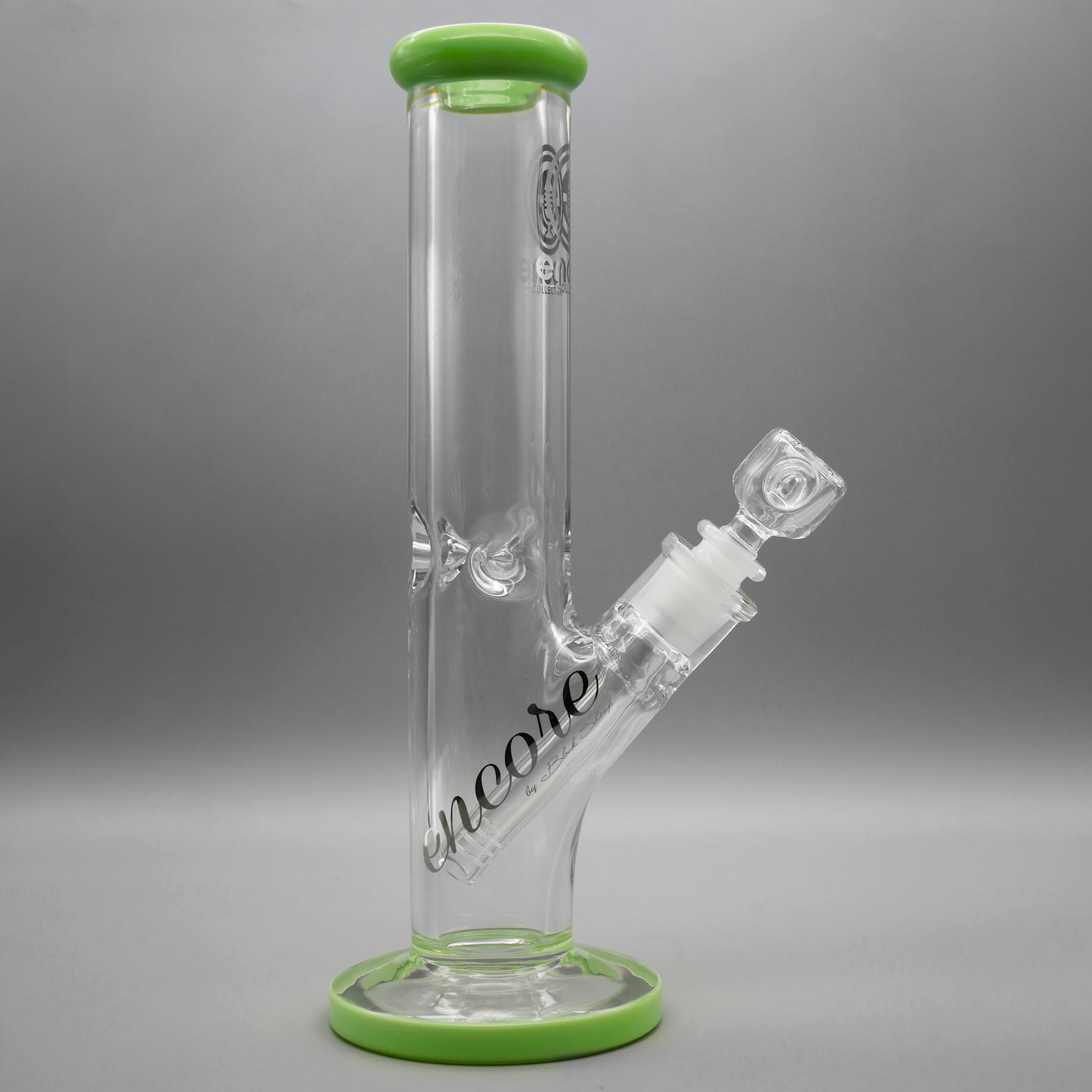 12" Encore Collection Straight Tube Bong w/ Assorted Color Accents