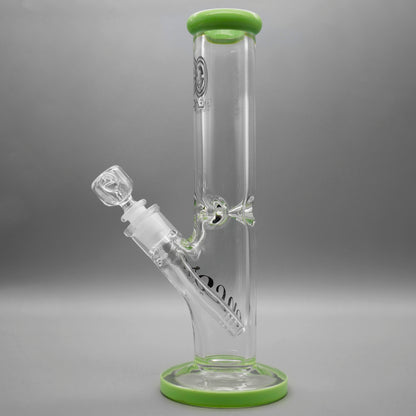 12" Encore Collection Straight Tube Bong w/ Assorted Color Accents