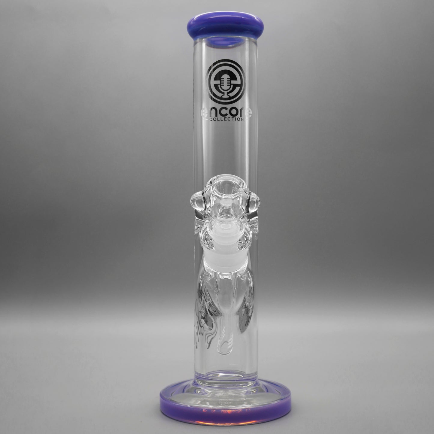 12" Encore Collection Straight Tube Bong w/ Assorted Color Accents