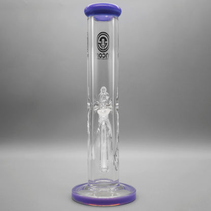 12" Encore Collection Straight Tube Bong w/ Assorted Color Accents