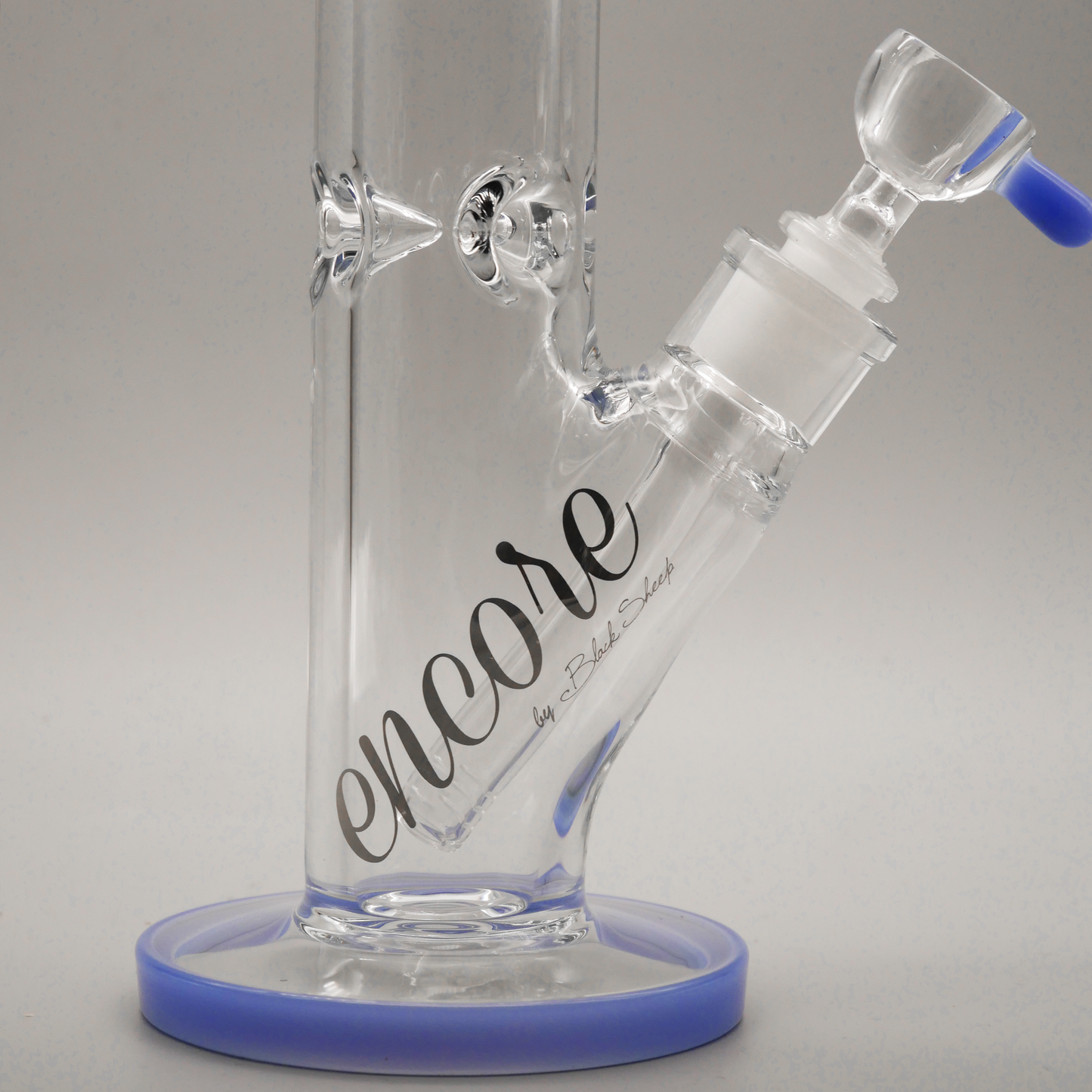 12" Encore Collection Straight Tube Bong w/ Assorted Color Accents