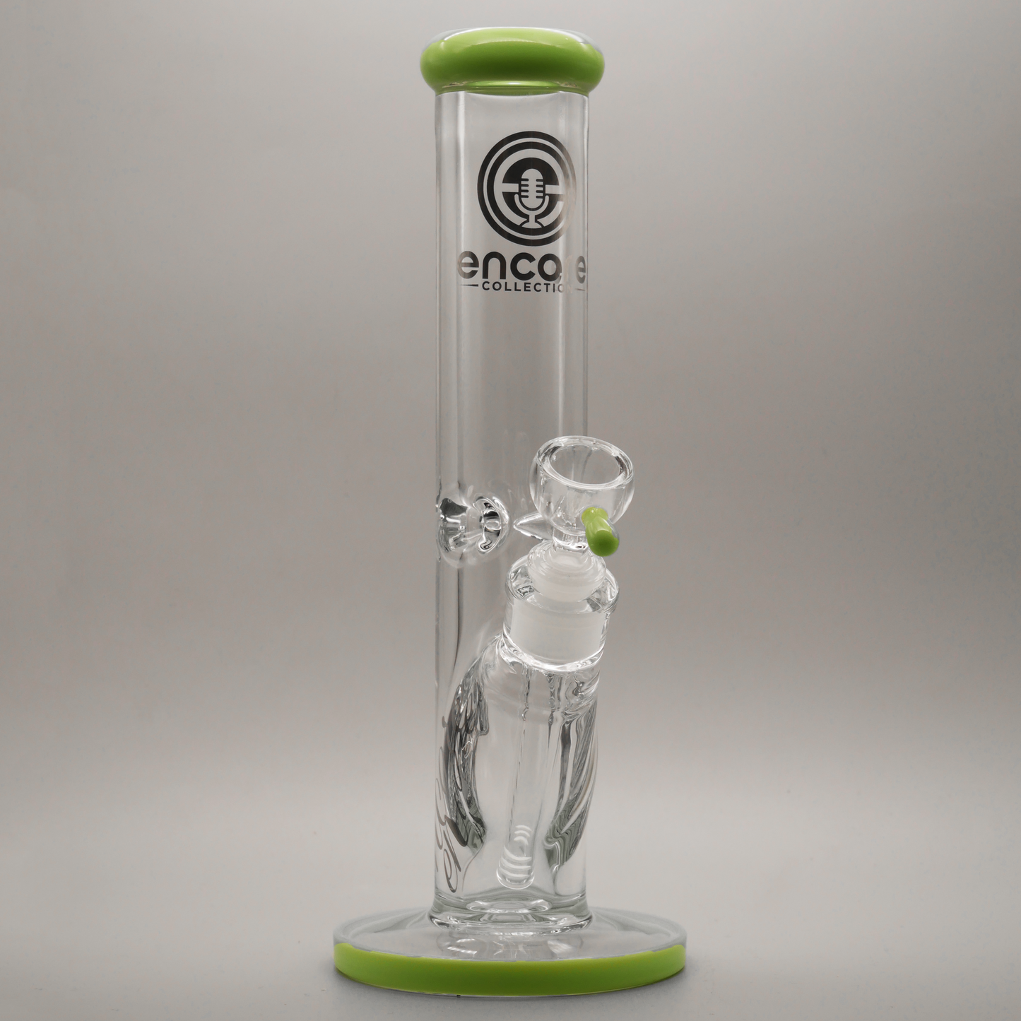 12" Encore Collection Straight Tube Bong w/ Assorted Color Accents