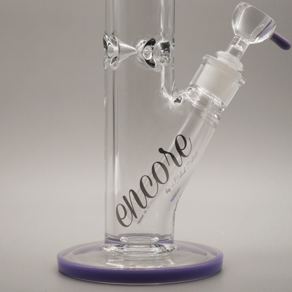 18" Encore Collection Straight Tube Bong w/ Assorted Color Accents