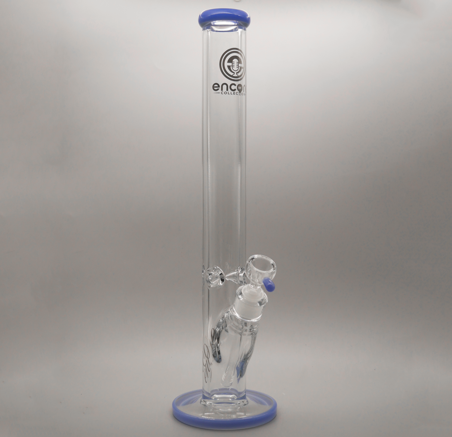 18" Encore Collection Straight Tube Bong w/ Assorted Color Accents