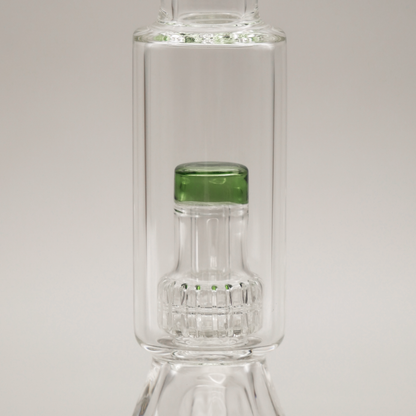 9" Encore Collection Mini Diamond Pounder Beaker Bong w/ Matrix and Assorted Color Accents