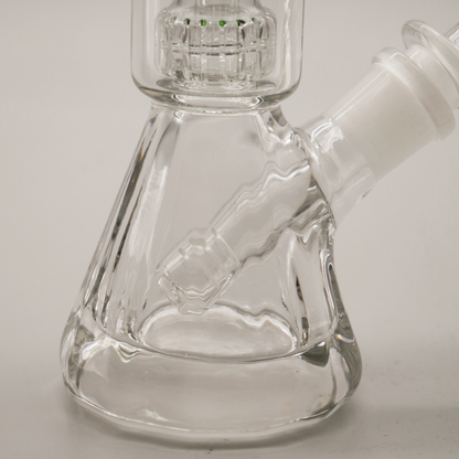 9" Encore Collection Mini Diamond Pounder Beaker Bong w/ Matrix and Assorted Color Accents