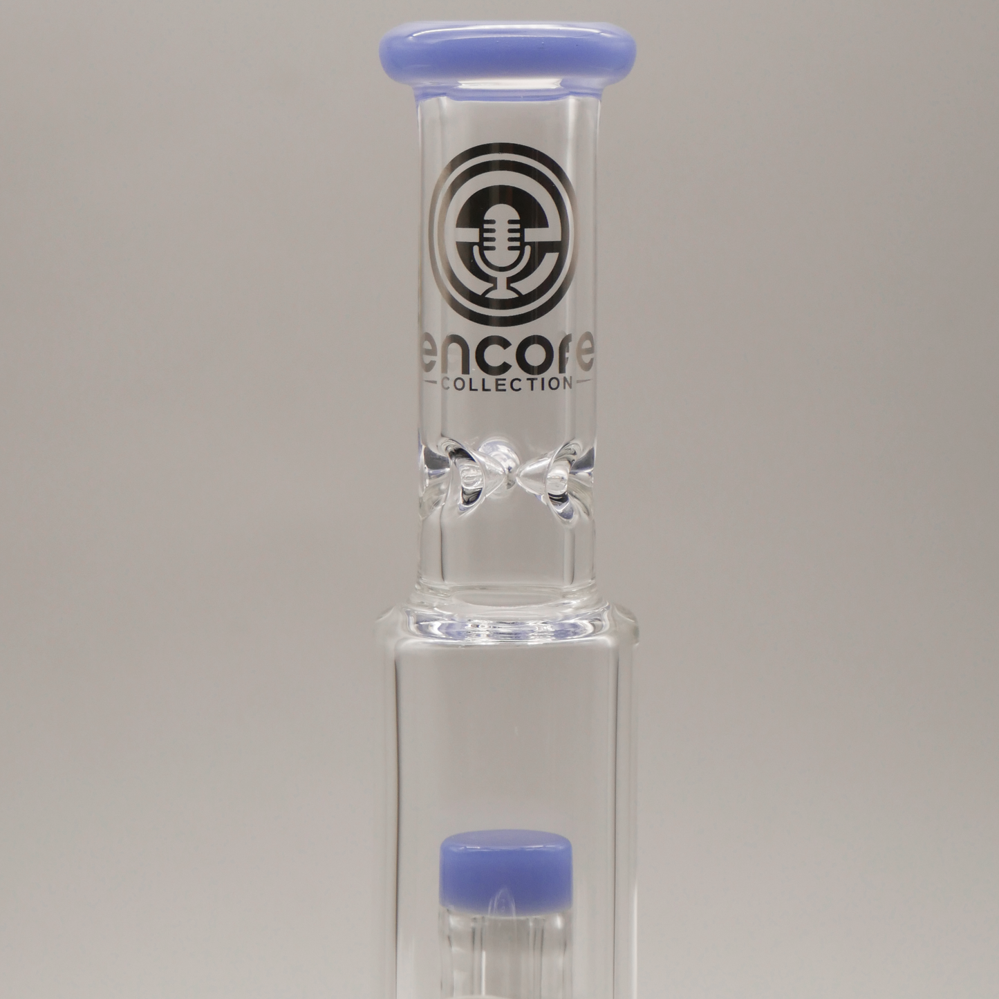 9" Encore Collection Mini Diamond Pounder Beaker Bong w/ Matrix and Assorted Color Accents