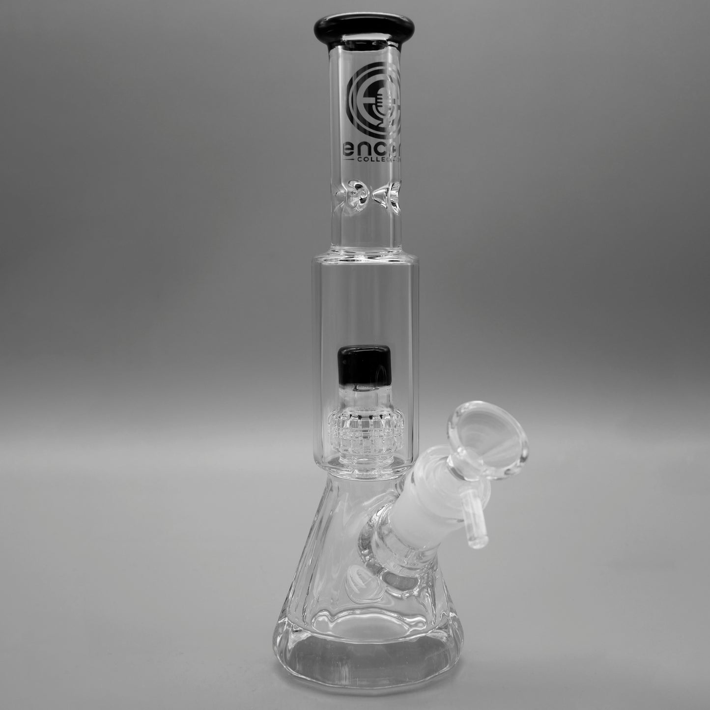 9" Encore Collection Mini Diamond Pounder Beaker Bong w/ Matrix and Assorted Color Accents