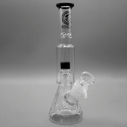 9" Encore Collection Mini Diamond Pounder Beaker Bong w/ Matrix and Assorted Color Accents
