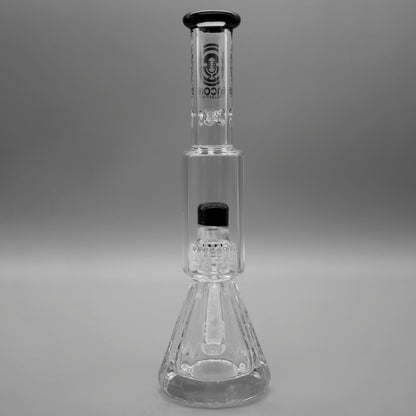 9" Encore Collection Mini Diamond Pounder Beaker Bong w/ Matrix and Assorted Color Accents