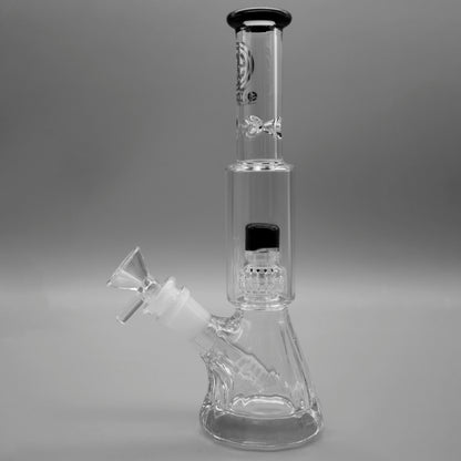 9" Encore Collection Mini Diamond Pounder Beaker Bong w/ Matrix and Assorted Color Accents