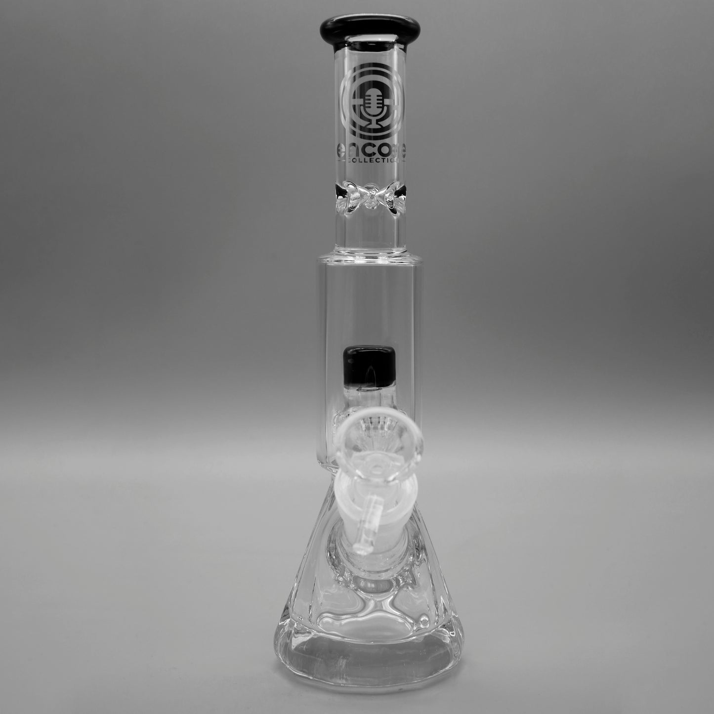 9" Encore Collection Mini Diamond Pounder Beaker Bong w/ Matrix and Assorted Color Accents