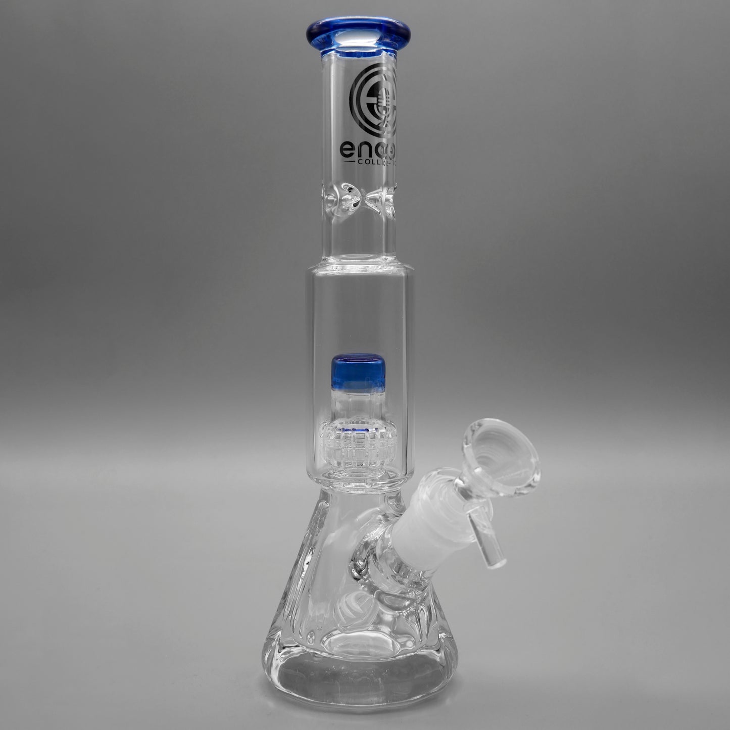 9" Encore Collection Mini Diamond Pounder Beaker Bong w/ Matrix and Assorted Color Accents