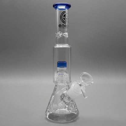 9" Encore Collection Mini Diamond Pounder Beaker Bong w/ Matrix and Assorted Color Accents