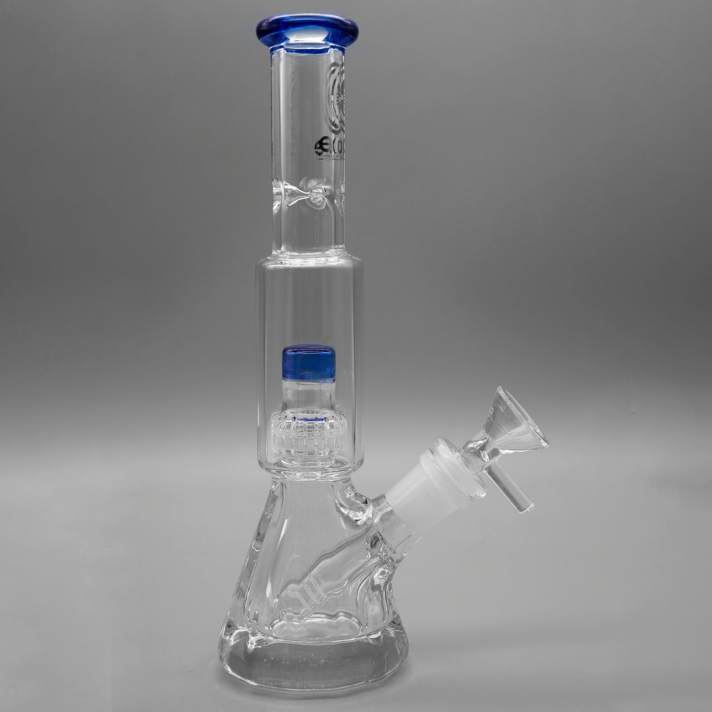 9" Encore Collection Mini Diamond Pounder Beaker Bong w/ Matrix and Assorted Color Accents
