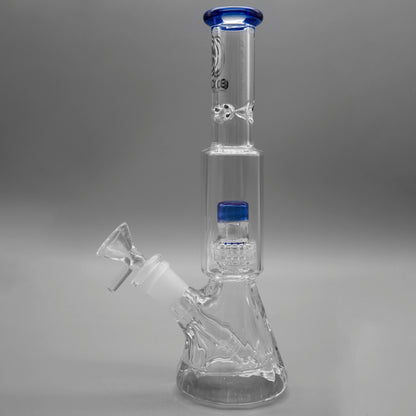 9" Encore Collection Mini Diamond Pounder Beaker Bong w/ Matrix and Assorted Color Accents