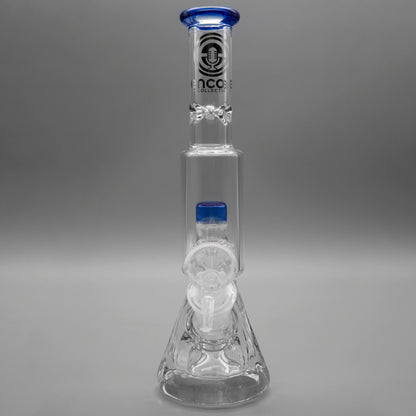 9" Encore Collection Mini Diamond Pounder Beaker Bong w/ Matrix and Assorted Color Accents