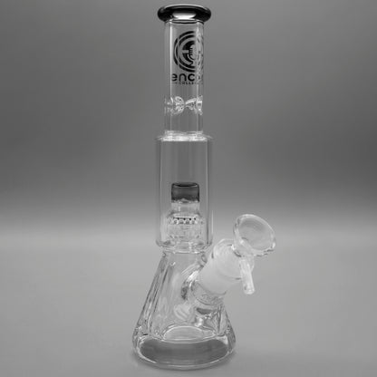 9" Encore Collection Mini Diamond Pounder Beaker Bong w/ Matrix and Assorted Color Accents