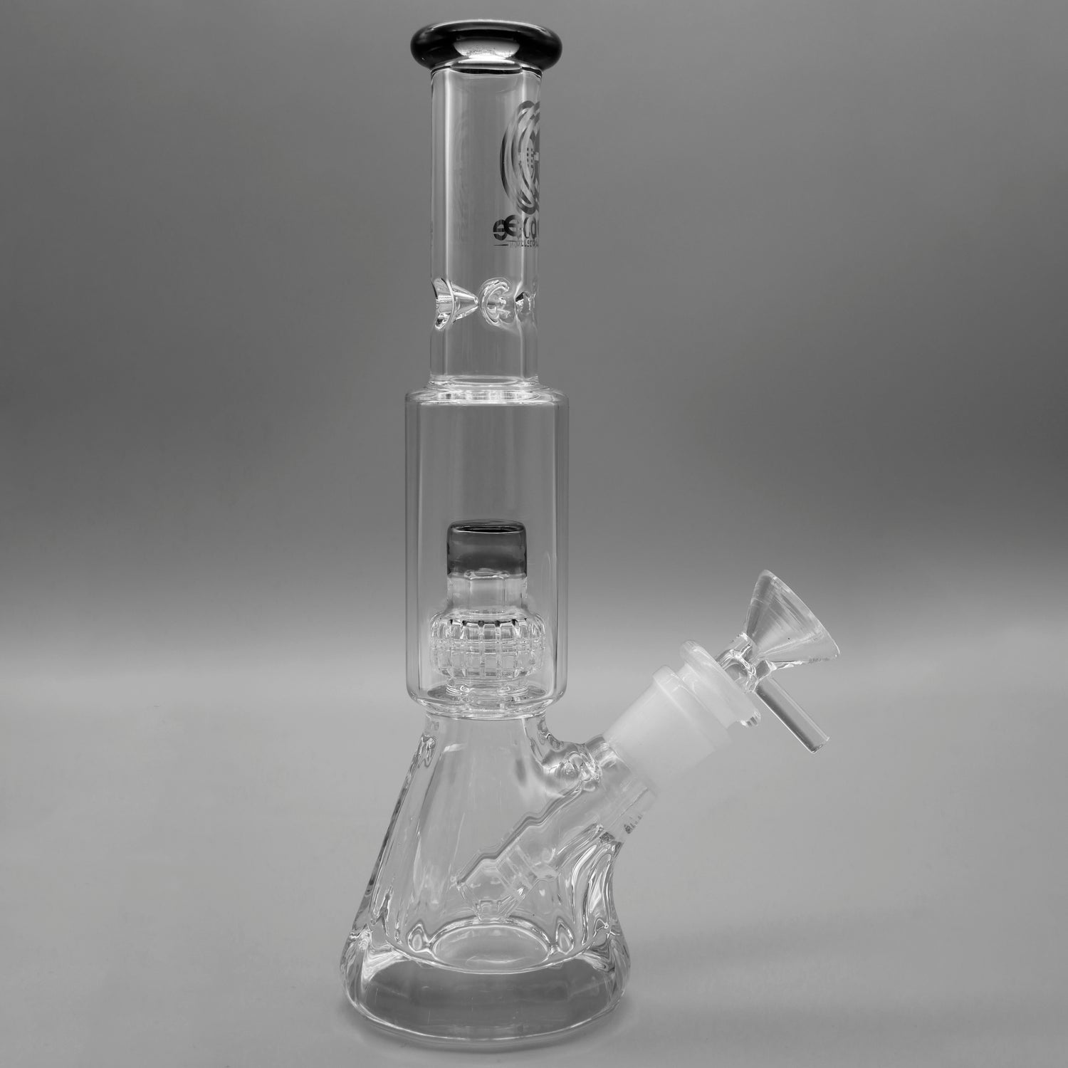 Gray — Diamond Pounder Mini Beaker Bong (view 2)