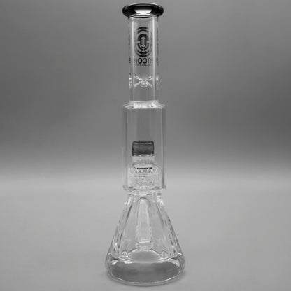9" Encore Collection Mini Diamond Pounder Beaker Bong w/ Matrix and Assorted Color Accents