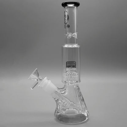 9" Encore Collection Mini Diamond Pounder Beaker Bong w/ Matrix and Assorted Color Accents