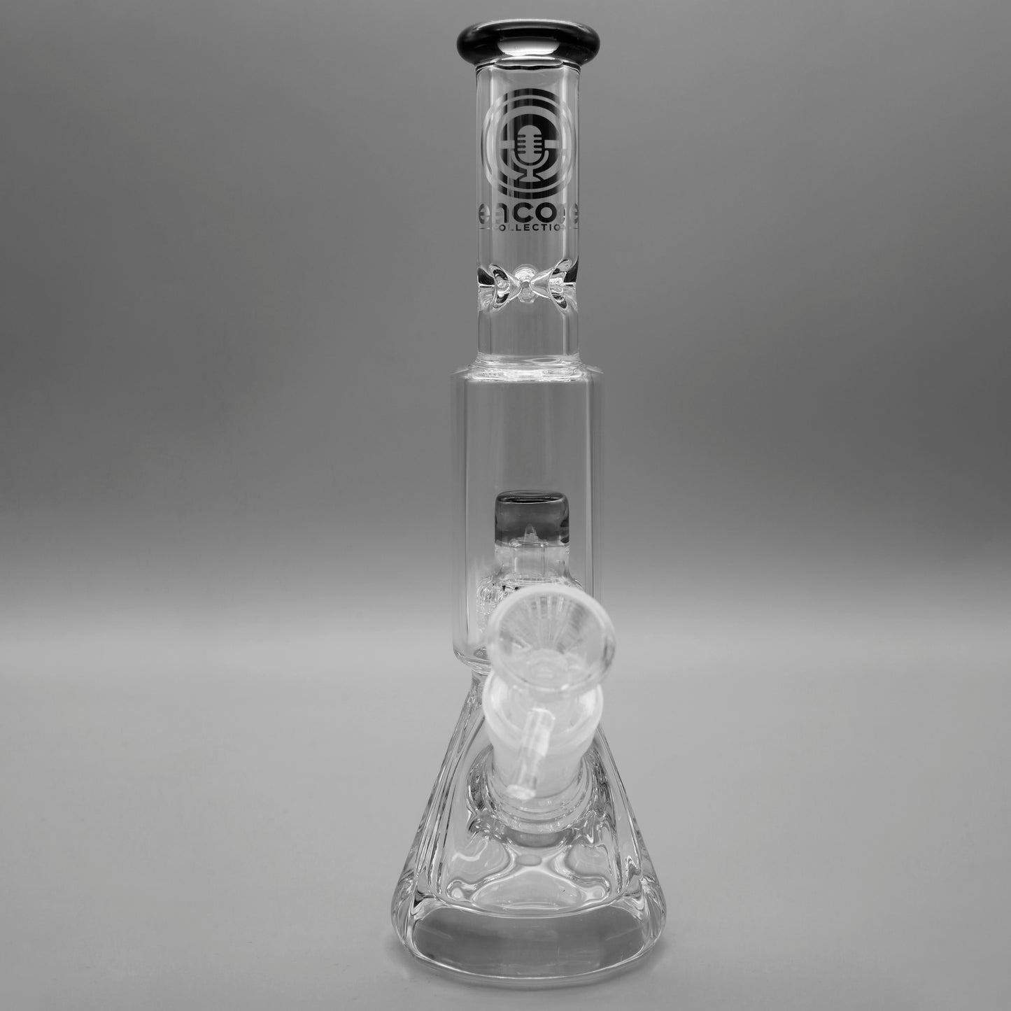 9" Encore Collection Mini Diamond Pounder Beaker Bong w/ Matrix and Assorted Color Accents