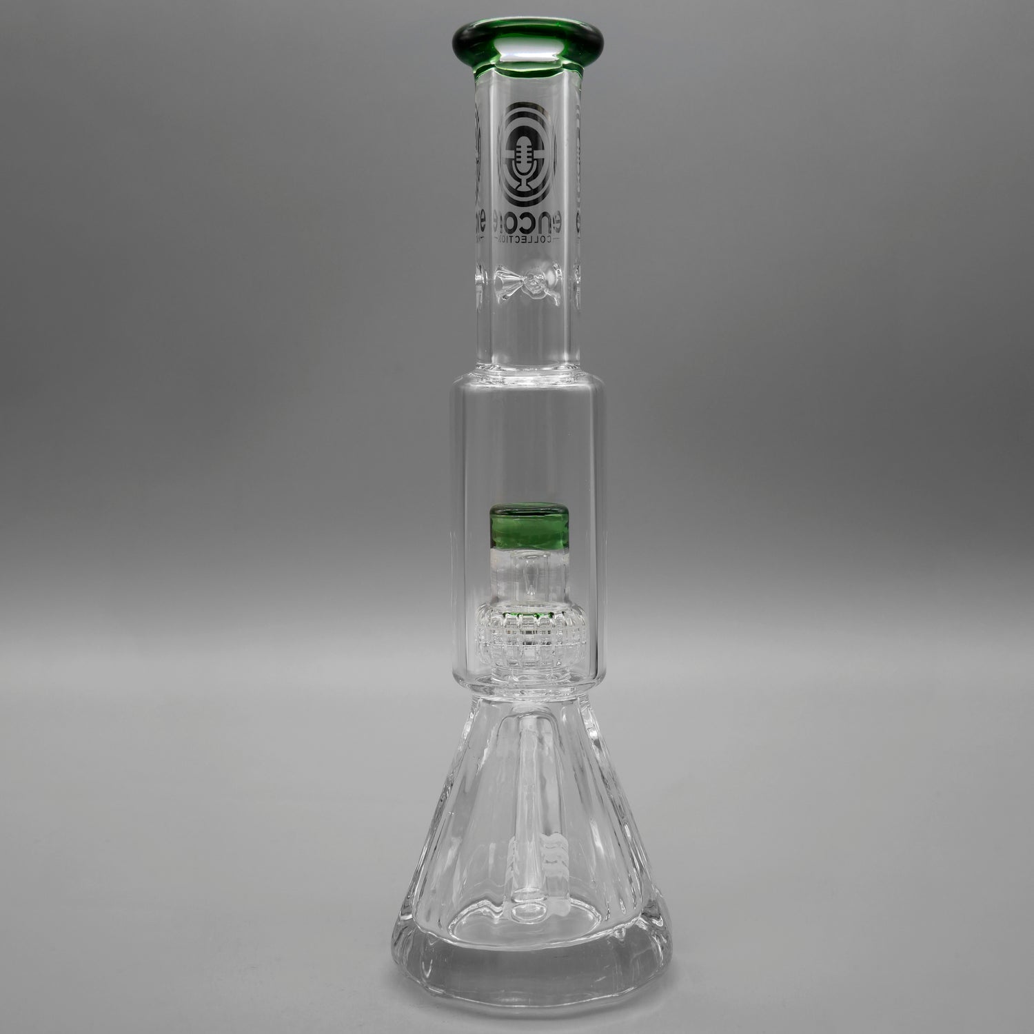 Green — Diamond Pounder Mini Beaker Bong (view 3)