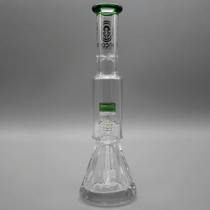 9" Encore Collection Mini Diamond Pounder Beaker Bong w/ Matrix and Assorted Color Accents