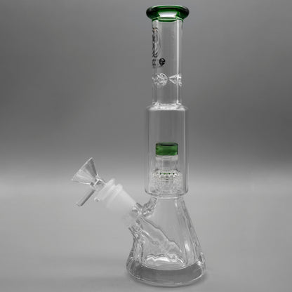 9" Encore Collection Mini Diamond Pounder Beaker Bong w/ Matrix and Assorted Color Accents