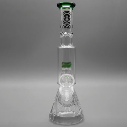 9" Encore Collection Mini Diamond Pounder Beaker Bong w/ Matrix and Assorted Color Accents