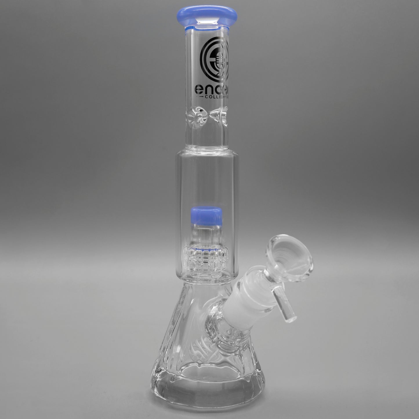 9" Encore Collection Mini Diamond Pounder Beaker Bong w/ Matrix and Assorted Color Accents
