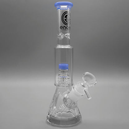 9" Encore Collection Mini Diamond Pounder Beaker Bong w/ Matrix and Assorted Color Accents
